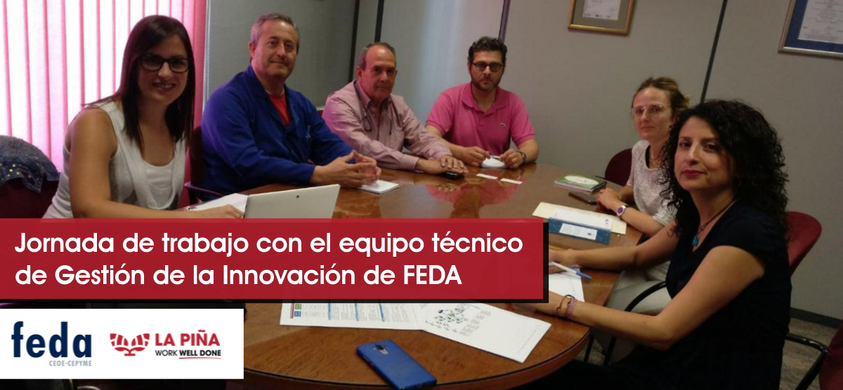 Visita a La Piña del equipo técnico de Gestión de la Innovación de FEDA